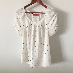 Elle Mini Heart Blouse Sz S